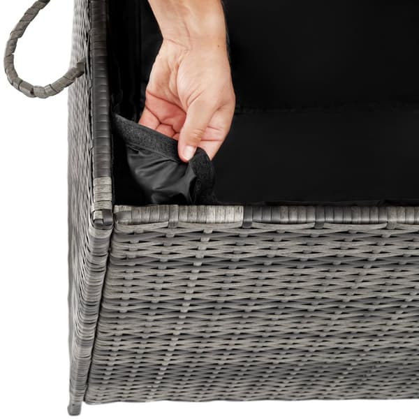 Hyndeboks med aluminiumsramme og hjul 297L, 117x54x64cm - grå