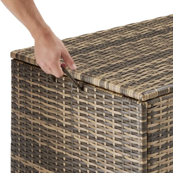 Hyndeboks med aluminiumsramme og hjul 297L, 117x54x64cm - natur