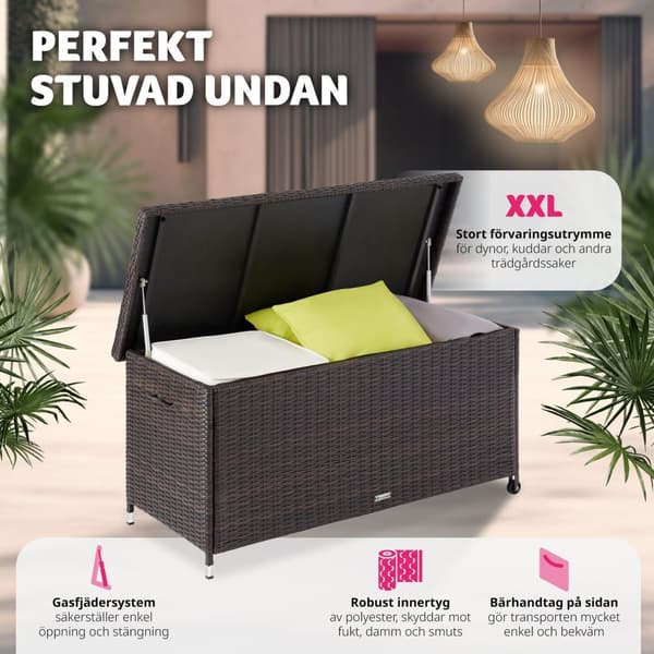 Dynbox Kiruna med lock - brun