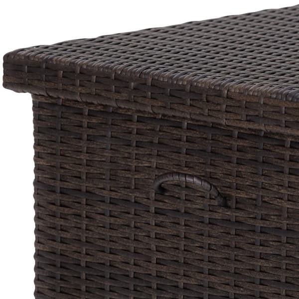 Dynbox Kiruna med lock - brun