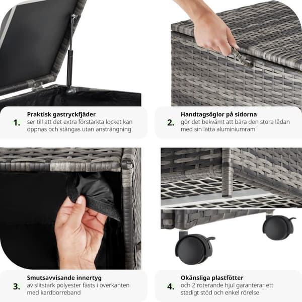 Dynbox i konstrotting - grå