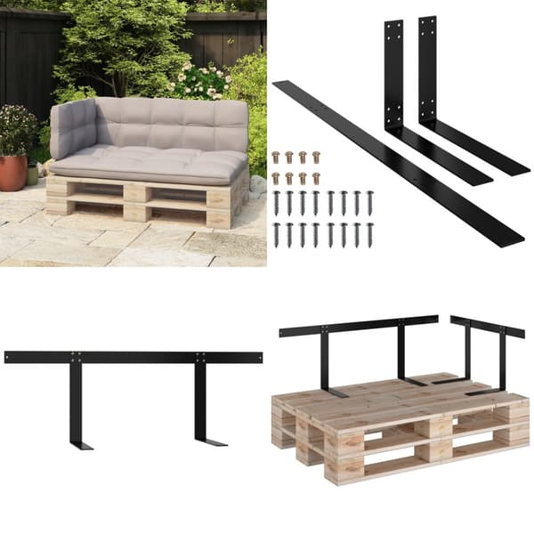 Ryglæn til pallesofa 110 cm jern sort - Ryglæn Til Pallesofa - Ryglæn Til Pallesofaer - Home & Living