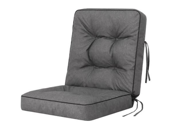 Bankdyna för trädgårdsmöbler, sittdyna inomhus/utomhus - Grå - 60 cm (1 styck)