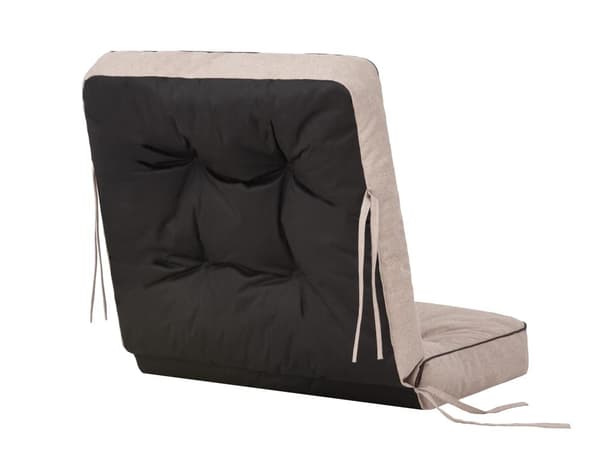Bankdyna för trädgårdsmöbler, sittdyna inomhus/utomhus - Beige - 100 cm (2 x 50 cm)