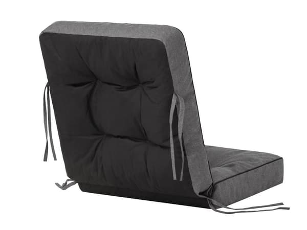 Bankdyna för trädgårdsmöbler, sittdyna inomhus/utomhus - Grå - 100 cm (2 x 50 cm)