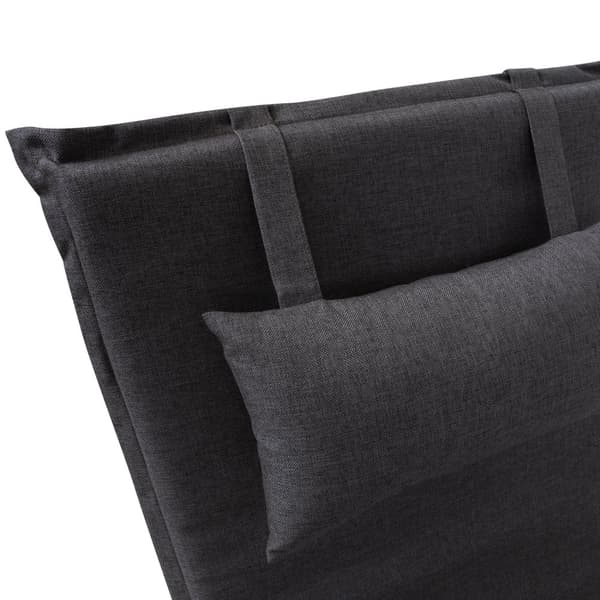 Aurinkotuolin pehmuste WICKER 55x195x3cm, polyesteria, tummanharmaa