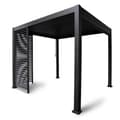 Pikkukuva 4 / 7: Lamelliseinä MIRADOR-111 puutarhakatokseen 4m, alumiinia 124xK238cm, tummanharmaa