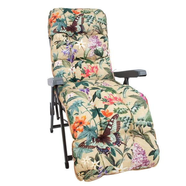 Lepotuolin pehmuste, BADEN-AMAZONIA 48x165cm, beige/kukallinen