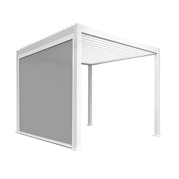 Screenkaihdin MIRADOR-111 -puutarhakatokseen 3m, vaaleanharmaa/valkoinen