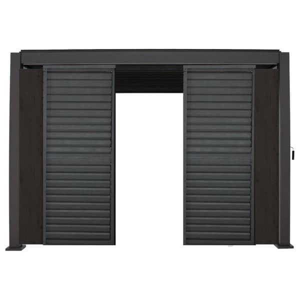 Välipaneeli lamelliseinään MIRADOR-111 puutarhakatokseen, alumiinia 31xK232cm, tummanruskea