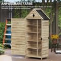 Miniatyrbillede 7 af 9: Havekabinet, 80x49x170 cm, Naturligt Træ