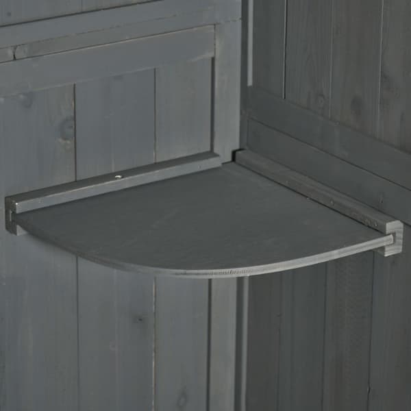 Haveskur, 77x54.2x179 cm, Grå+Grøn