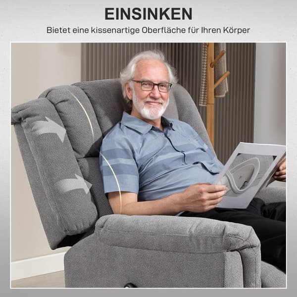 Lænestol, 85x91x104 cm, Mørkegrå