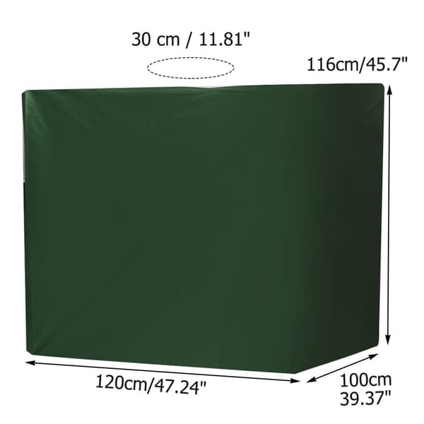 PROFESSIONAL IBC Tank Cover 1000L - Grønt vandtæt beskyttelsesdæksel med UV-beskyttelse (210D sølvbelagt Oxford-stof)