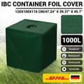 Miniatyrbillede 2 af 7: PROFESSIONAL IBC Tank Cover 1000L - Grønt vandtæt beskyttelsesdæksel med UV-beskyttelse (210D sølvbelagt Oxford-stof)