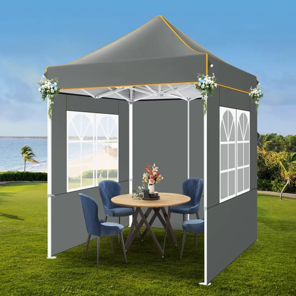 Gazebo, UPF 50+, Vesitiivis, Nopea ja Helppo Kokoaminen,Harmaa