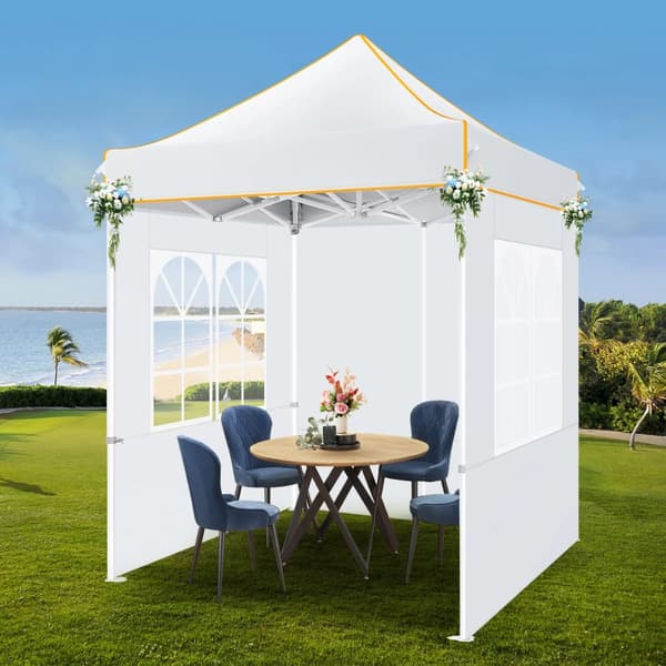 Gazebo, UPF 50+, Vesitiivis, Nopea ja Helppo Kokoaminen,Valkoinen