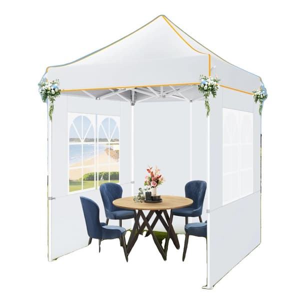 Gazebo, UPF 50+, Vesitiivis, Nopea ja Helppo Kokoaminen,Valkoinen