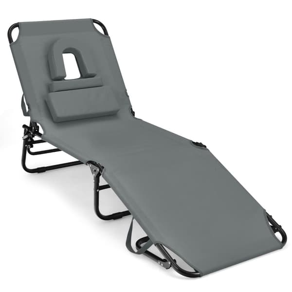 Rantatuoli, 63x142-194x92-37 cm, 73x63x16 cm, Harmaa