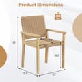 Pikkukuva 4 / 8: Puutuolien setti, 23.5x23x35 tuumaa, luonnonväri
