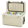 Miniatyrbillede 7 af 8: Køleboks, 28L Roterstøbt Køleboks Isoleret Transportabel Isterningekiste, 60x33x35 cm, Tan