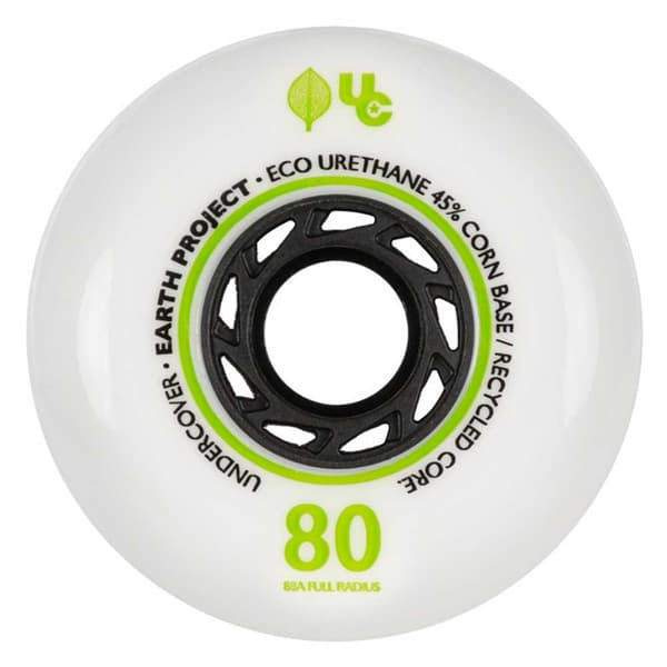 Undercover Wheels Earth 88a 4 Yksiköitä Pyörät Valkoinen 80 mm