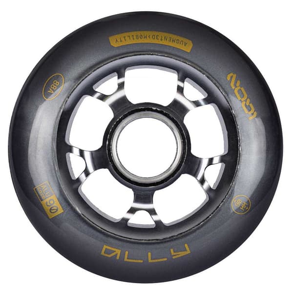 Iqon Skøjter Hjul Ally Black 90 88a 4 Enheder Gylden 90 mm
