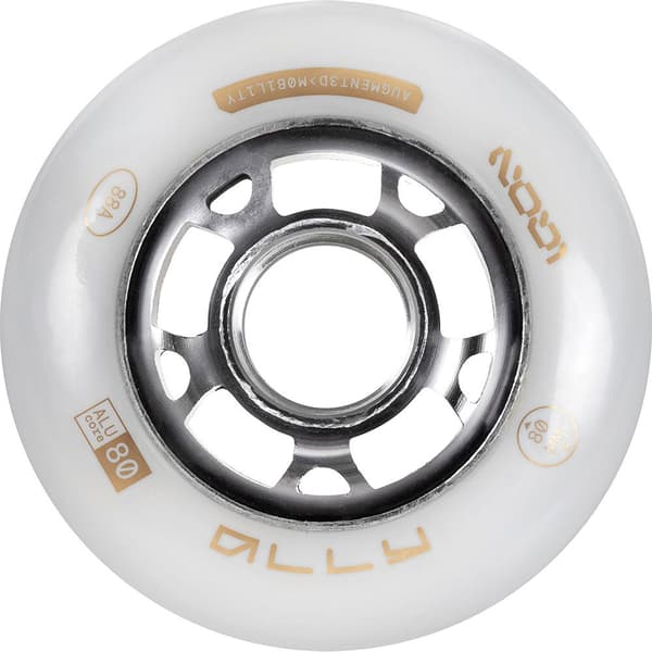 Iqon Skøjter Hjul Ally White 80 88a 4 Enheder Gylden 80 mm