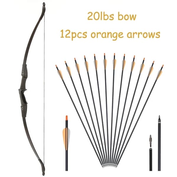 Bueskydning Recurve Bue, Højre/Venstre-Håndet, Sammenklappelig Bue, 30lbs sort sæt
