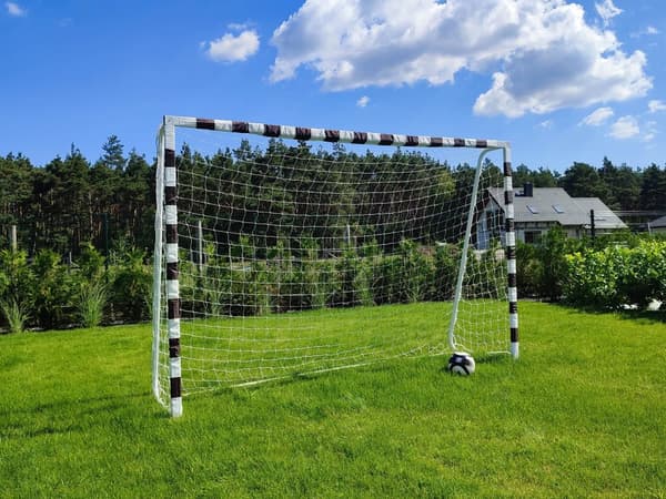 Pro fodboldmål 300 x 200 cm hvid og sort