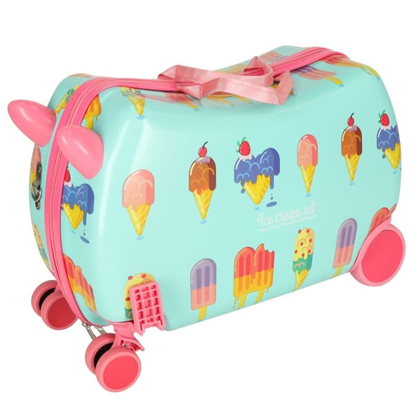 Resväska för barn, handbagage på hjul, glass
