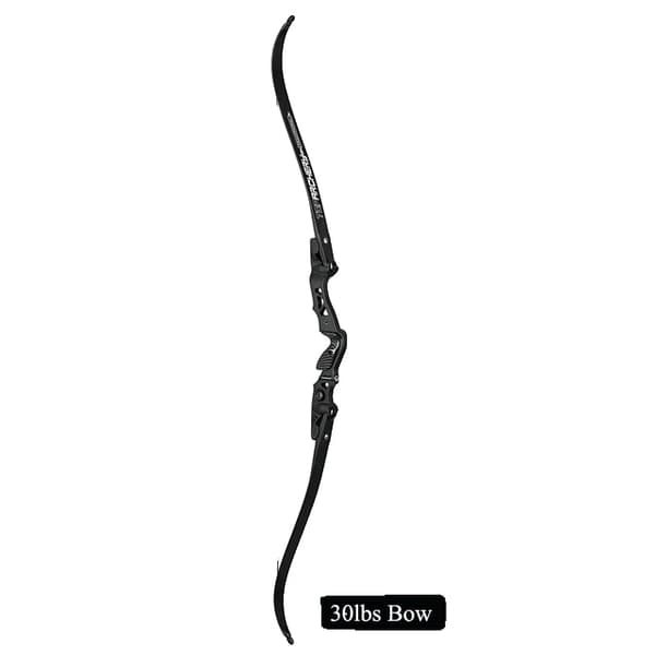 Bågskytte Recurve Båge, Kraftfull, Demontera, svart 45lbs