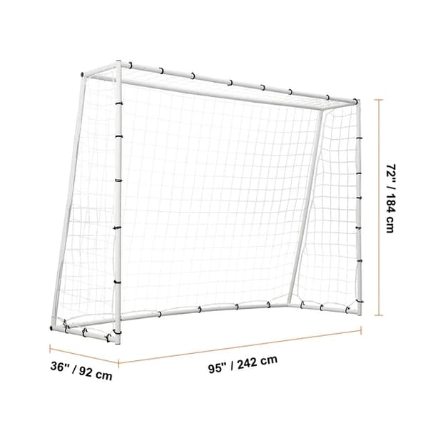 Fodbold Rebound Net, Bærbar Fodbold Rebound Væg, Justerbar til Børn & Teenagere, 8x6ft