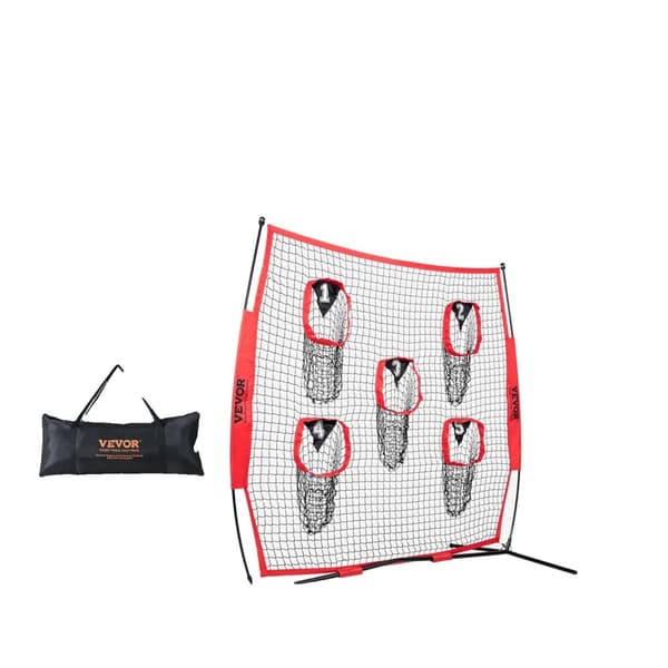 Fodboldtræner, knudeløst net, 5 målområder, 7FT x 7 FT 6 FT x 6 FT