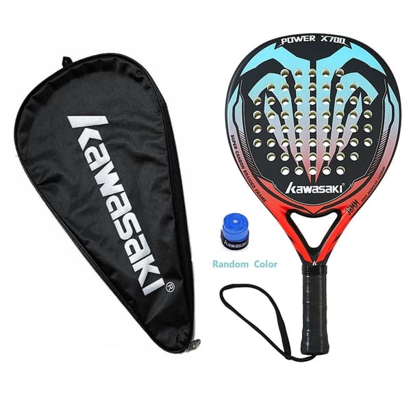 Padeltennisracket, kolfiberansikte, mjuk EVA-stoppning, Rosa