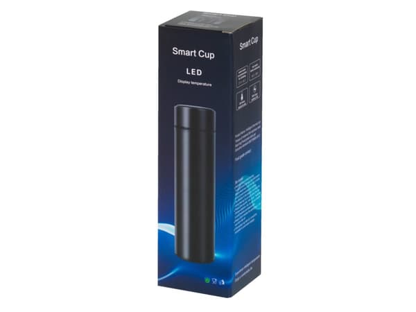 Termoflaske krus termokande smart LED 500ml bordeaux