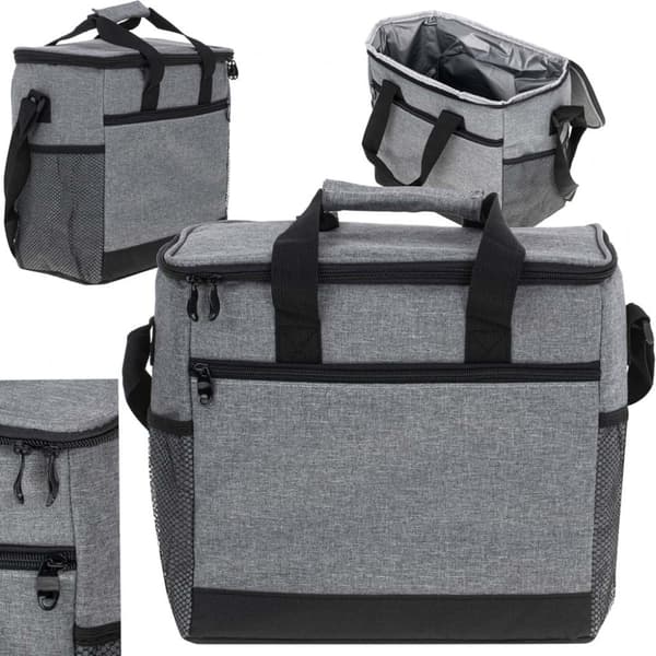 Termopose til frokost, mad, morgenmad, isolerende, til strand, picnic, 16L, grå