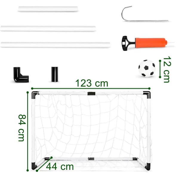 MINI børne fodboldmål 123x84x44 cm