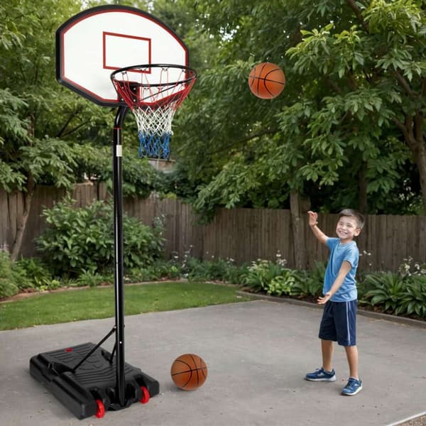 Justerbar kurv på et JAMES basketballstativ 3,5 m