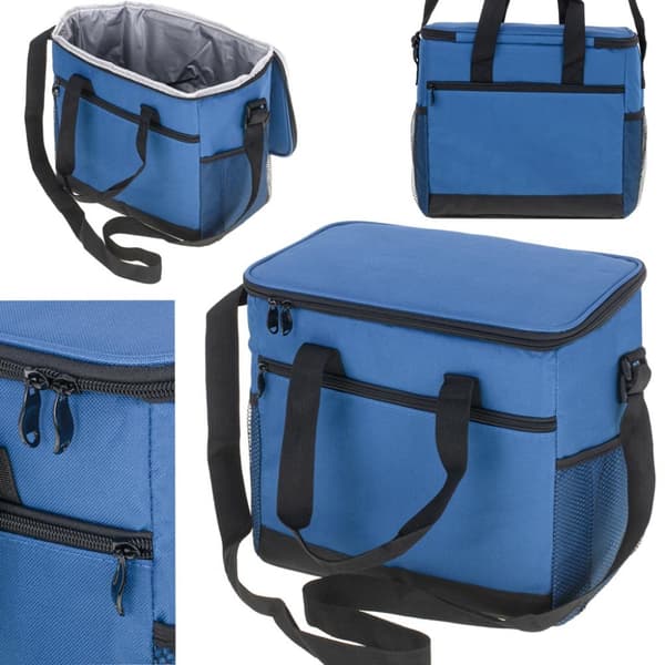Termopose til frokost, mad, morgenmad, isolerende, til strand, picnic, 16L, marineblå