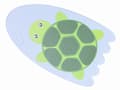 Miniatyrbillede 6 af 6: Skumbræt til at lære at svømme til en swimmingpool, op til 20 kg skildpadde