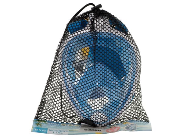 Snorkelmaske fuld foldbar L/XL blå