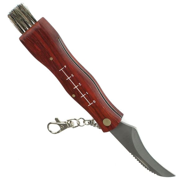 Lommekniv til svampeplukning med etui