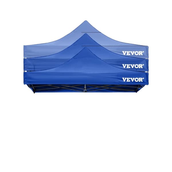 Pop Up Telt, 3 Højdeindstillinger, Aftagelige Sider,10x10ft sort 10x10ft blue