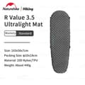 Miniatyrbillede 2 af 2: Selvoppustelig måtte, Termisk Isolering, Ultralight, Mummy-Black-Standard