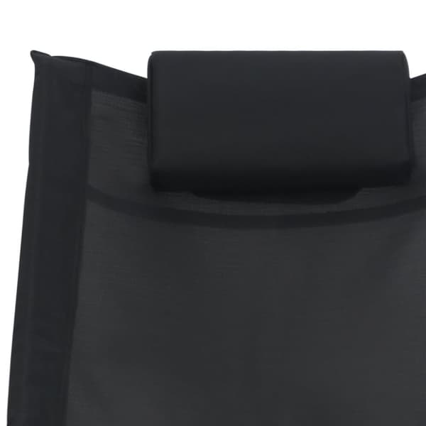 vidaXL Solseng med pute svart textilene