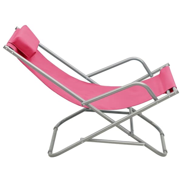 vidaXL havestole 2 stk. stål pink