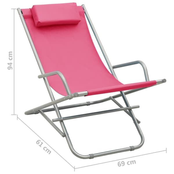 vidaXL havestole 2 stk. stål pink