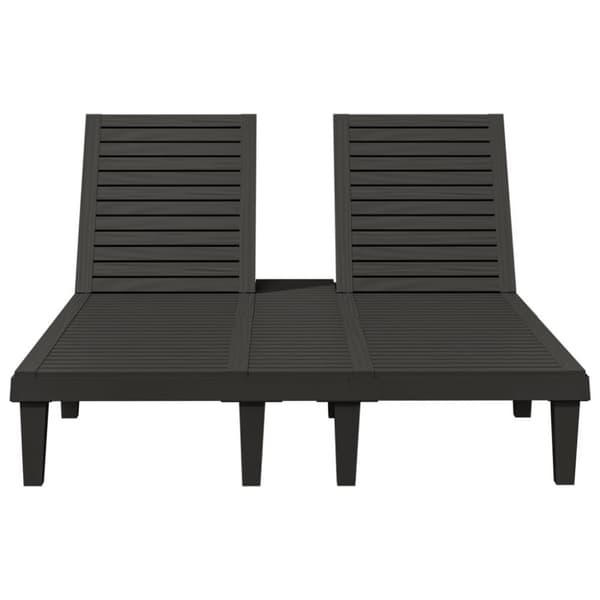 vidaXL Solsäng dubbel svart 155x138x83 cm polypropylen