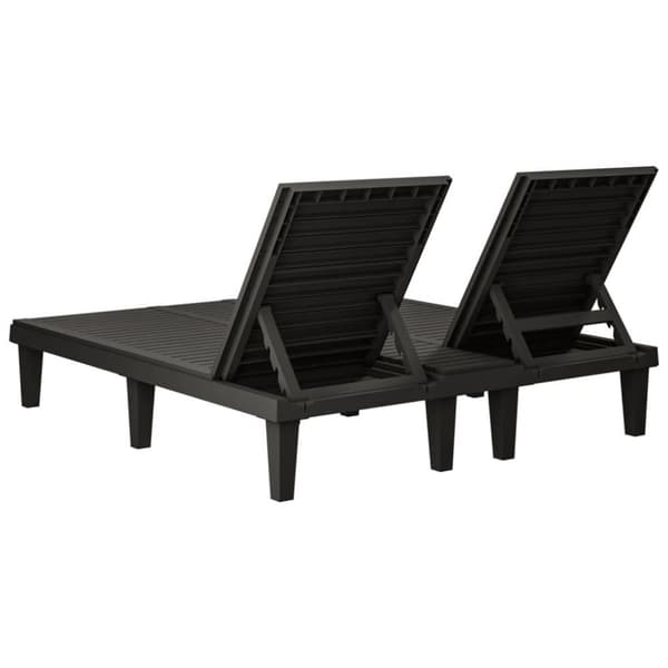 vidaXL Solsäng dubbel svart 155x138x83 cm polypropylen